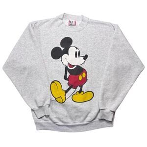 Vintage Disney Mickey Mouse Sweatshirt Mens Medium Crewneck Made USA 90s Classic
